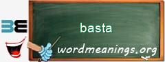 WordMeaning blackboard for basta